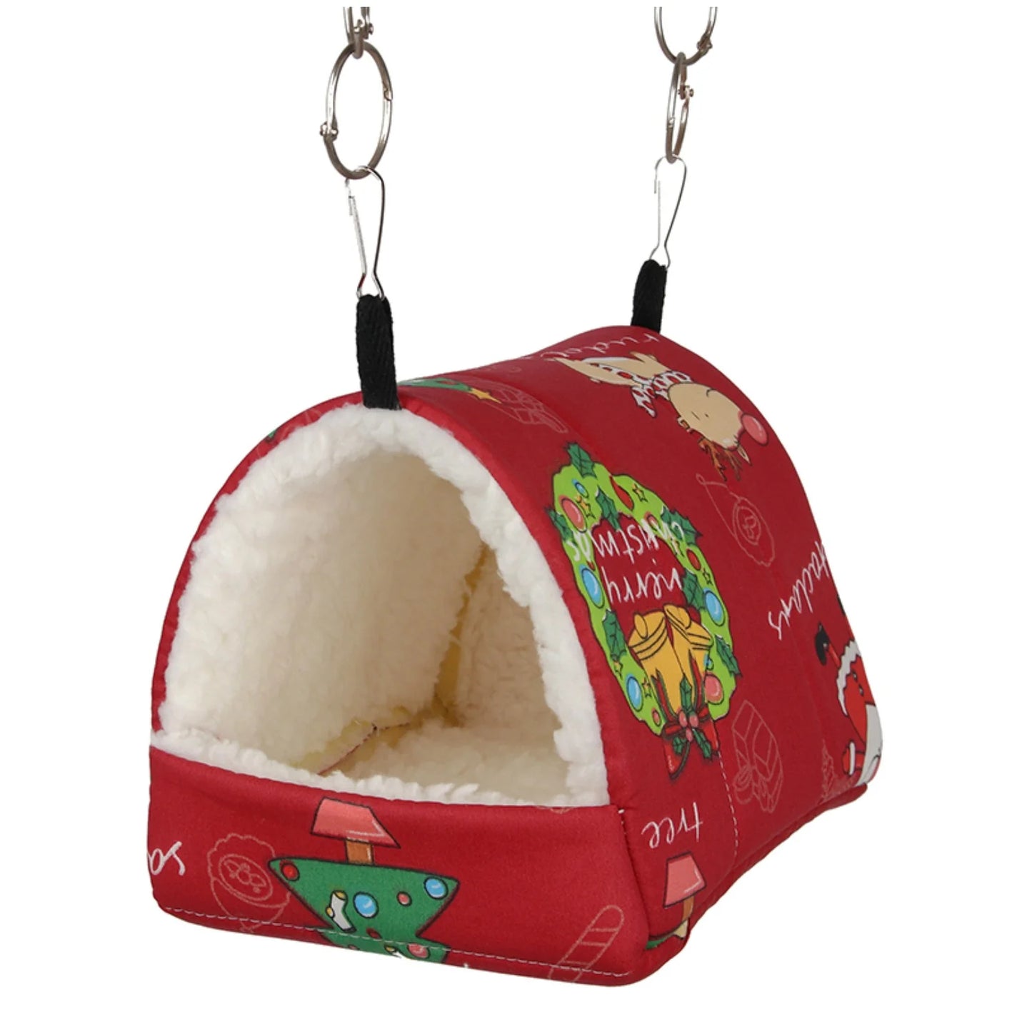 Hanging Small Pet Bed for Hamsters, Golden Bears, and Sugar Gliders - Cozy & Cute Animal - Printed Nest