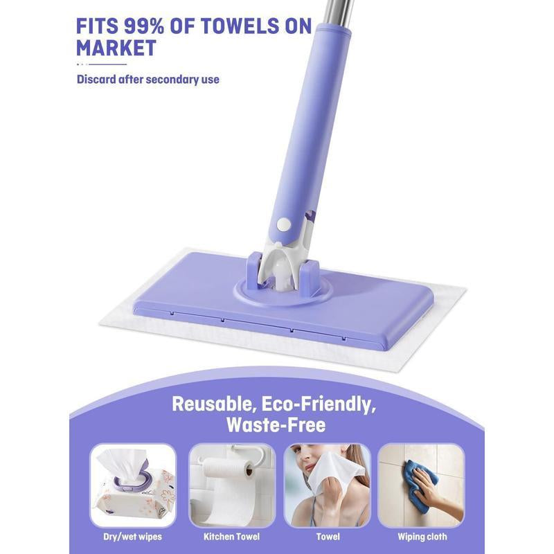 Revolutionary No-Wash Mop: Hands-Free Cleaning with Disposable Towels for Effortless Floor Care