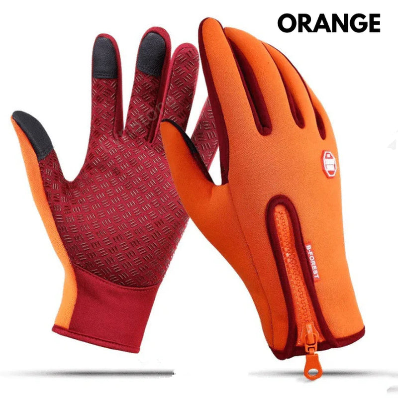 Heated Winter Gloves Touch Screen Riding Motorcycle Sliding Waterproof Sports Gloves with Fleece